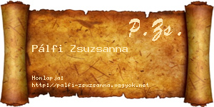 Pálfi Zsuzsanna névjegykártya
